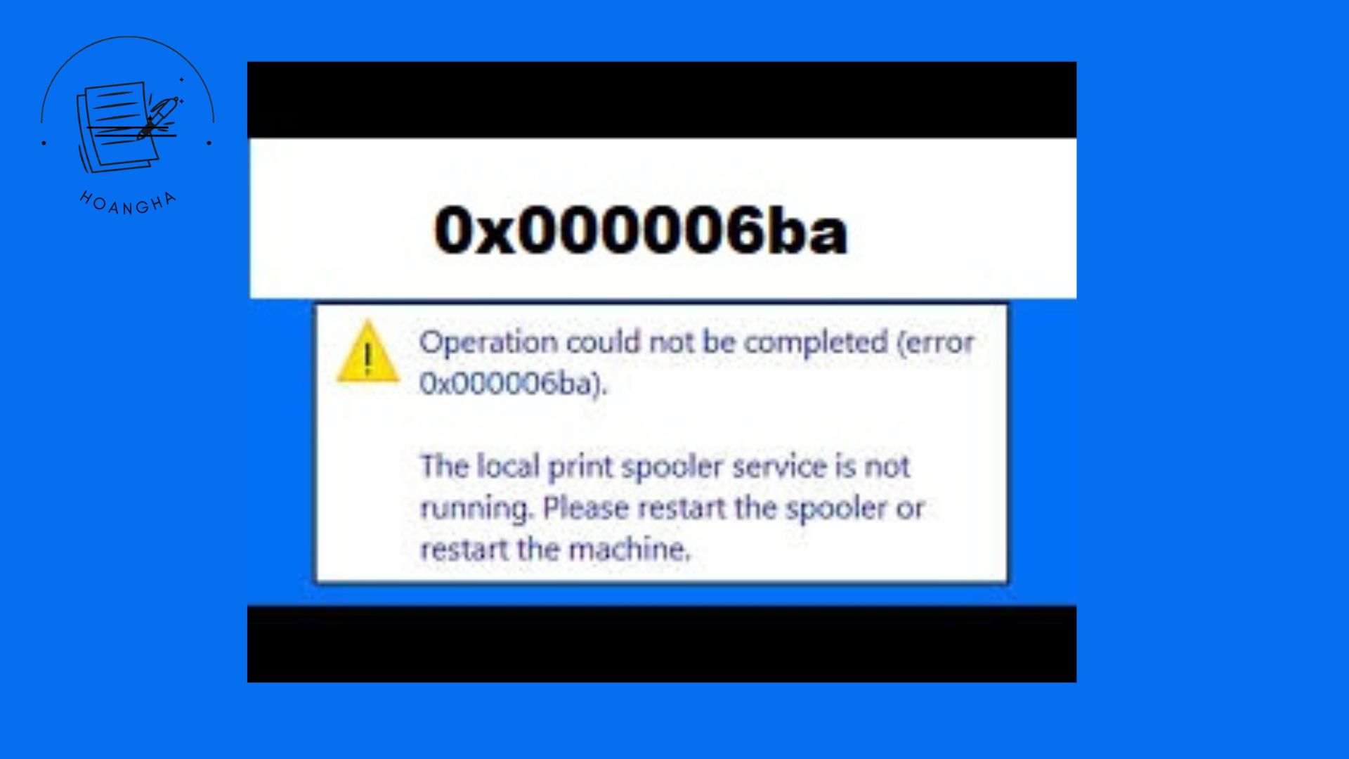 Kết nối máy in gặp lỗi 0x000006ba